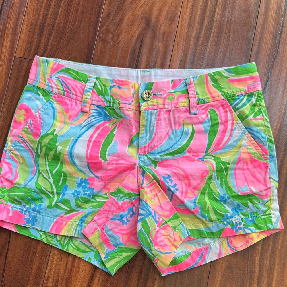 Lilly Pulitzer Pink, Green & Blue Floral Cotton Shorts